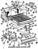FUNCTIONAL PARTS (REF / FRZ) Diagram and Parts List for TC522H P7655616W Amana Refrigerator