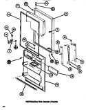REF DOOR Diagram and Parts List for TM516K1 P7816001W Amana Refrigerator