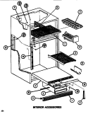INTERIOR ACCESSORIES Diagram and Parts List for TM516K1 P7816001W Amana Refrigerator