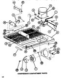COMPRESSOR COMPARTMENT Diagram and Parts List for TM516K1 P7816001W Amana Refrigerator