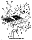 COMPRESSOR COMPARTMENT Diagram and Parts List for TR518K P7816002W Amana Refrigerator