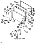 FZ DOOR Diagram and Parts List for TC522K P7816004W Amana Refrigerator