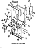 REF DOOR Diagram and Parts List for TC522K P7816004W Amana Refrigerator