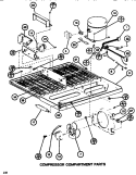 COMPRESSOR COMPARTMENT Diagram and Parts List for TC522K P7816004W Amana Refrigerator