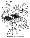 COMPRESSOR COMPARTMENT Diagram and Parts List for TR518M P7816006W Amana Refrigerator