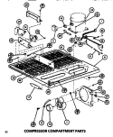 COMPRESSOR COMPARTMENT Diagram and Parts List for TC522M P7816008W Amana Refrigerator