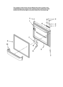 Freezer Door Parts Diagram and Parts List for AB2225PEKS13  Amana Refrigerator