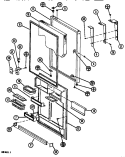 REF DOOR Diagram and Parts List for TR518I P1117901W Amana Refrigerator