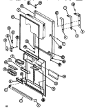 REF DOOR Diagram and Parts List for TC522N P1109801W Amana Refrigerator