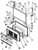 FZ DOOR Diagram and Parts List for TC522Q P1135701W Amana Refrigerator