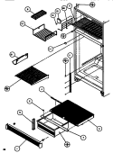 CABINET SHELVING Diagram and Parts List for TM516Q1 P1135705W Amana Refrigerator