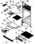 CABINET SHELVING Diagram and Parts List for TR518Q P1135704W Amana Refrigerator