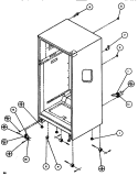 CABINET BOTTOM & BACK Diagram and Parts List for TC522Q P1135701W Amana Refrigerator