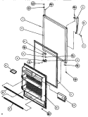 REF DOOR Diagram and Parts List for TA179Q1 P1128301W Amana Refrigerator