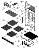 CABINET SHELVING Diagram and Parts List for TA179Q1 P1128301W Amana Refrigerator