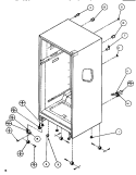 CABINET BOTTOM & BACK Diagram and Parts List for TA179Q1 P1128301W Amana Refrigerator