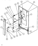 CABINET BACK Diagram and Parts List for TA179Q1 P1128301W Amana Refrigerator