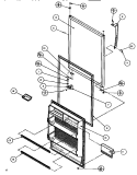 REF DOOR Diagram and Parts List for TR518IT P1170501W Amana Refrigerator