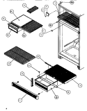 CABINET SHELVING Diagram and Parts List for TR518IT P1170501W Amana Refrigerator