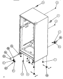 CABINET BOTTOM & BACK Diagram and Parts List for TR518IT P1170501W Amana Refrigerator