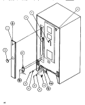CABINET BACK Diagram and Parts List for TR518IT P1170501W Amana Refrigerator