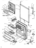 REF DOOR Diagram and Parts List for TG518SW P1180901W Amana Refrigerator
