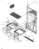 CABINET SHELVING Diagram and Parts List for TG518SW P1180901W Amana Refrigerator