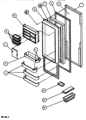 REF DOOR Diagram and Parts List for SXDT522J P7845304W Amana Refrigerator
