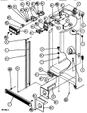 CONTROLS & CABINET (REF / FRZ) Diagram and Parts List for SXDT522J P7845304W Amana Refrigerator