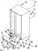DRAIN & ROLLERS Diagram and Parts List for SXDT522J P7845304W Amana Refrigerator