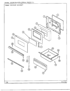 Door/drawer Page 3 Diagram and Parts List for 68-454650  Magic Chef Range