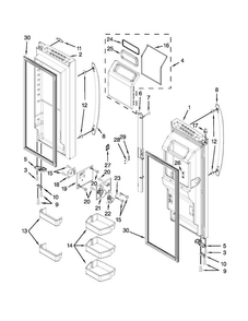Refrigerator Door Parts Diagram and Parts List for MFT2976AEM02  Maytag Refrigerator