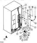 CABINET BACK Diagram and Parts List for SXDT522J P7845304W Amana Refrigerator