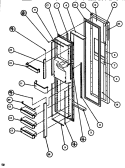 FZ DOOR Diagram and Parts List for SBDT520J P7845303W W Amana Refrigerator