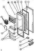 REF DOOR Diagram and Parts List for SBDT520J P7845303W W Amana Refrigerator