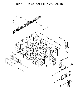 Upper rack and track parts Diagram and Parts List for MDB7959SHZ1  Maytag Dishwasher