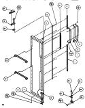 DOOR / HINGE / TRIM FZ Diagram and Parts List for SC519J P7804505W Amana Refrigerator