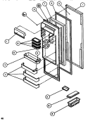 REF DOOR Diagram and Parts List for SC519J P7804505W Amana Refrigerator