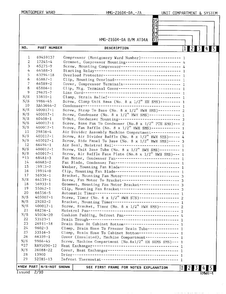 Unit Compartment And System Page 2 Diagram and Parts List for 21604A  Admiral Refrigerator