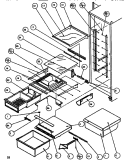 SHELVING & DRAWERS (REF) Diagram and Parts List for SC519J P7804505W Amana Refrigerator