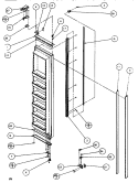 DOOR / HINGE / TRIM FZ Diagram and Parts List for SB520K P1140701W Amana Refrigerator