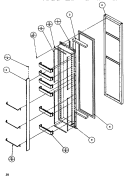 FZ DOOR Diagram and Parts List for SB520K P1140701W Amana Refrigerator