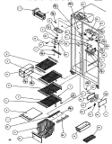 FZ SHELVING & REF LIGHT Diagram and Parts List for SB520K P1140701W Amana Refrigerator