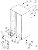 DRAIN & ROLLERS Diagram and Parts List for SB520K P1140701W Amana Refrigerator