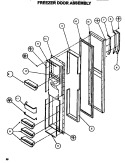 FZ DOOR Diagram and Parts List for SXDE528MW P1173401W Amana Refrigerator