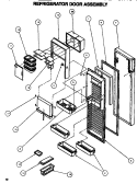 REF DOOR Diagram and Parts List for SXDE528MW P1173401W Amana Refrigerator