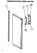 REF DOOR (CONT.) Diagram and Parts List for SXDE528MW P1173401W Amana Refrigerator