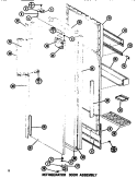REF DOOR Diagram and Parts List for SR22F1 P7700001W Amana Refrigerator