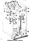 FUNCTIONAL PARTS (REF / FRZ) Diagram and Parts List for SR19F1 P7700008W Amana Refrigerator