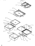SHELVING & DRAWERS (REF) Diagram and Parts List for SB520SW P1185001W W Amana Refrigerator